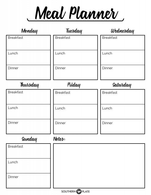 I’m happy to offer you this free printable Meal Planner! Click here to open up a printable (pdf) copy. This is a perfect