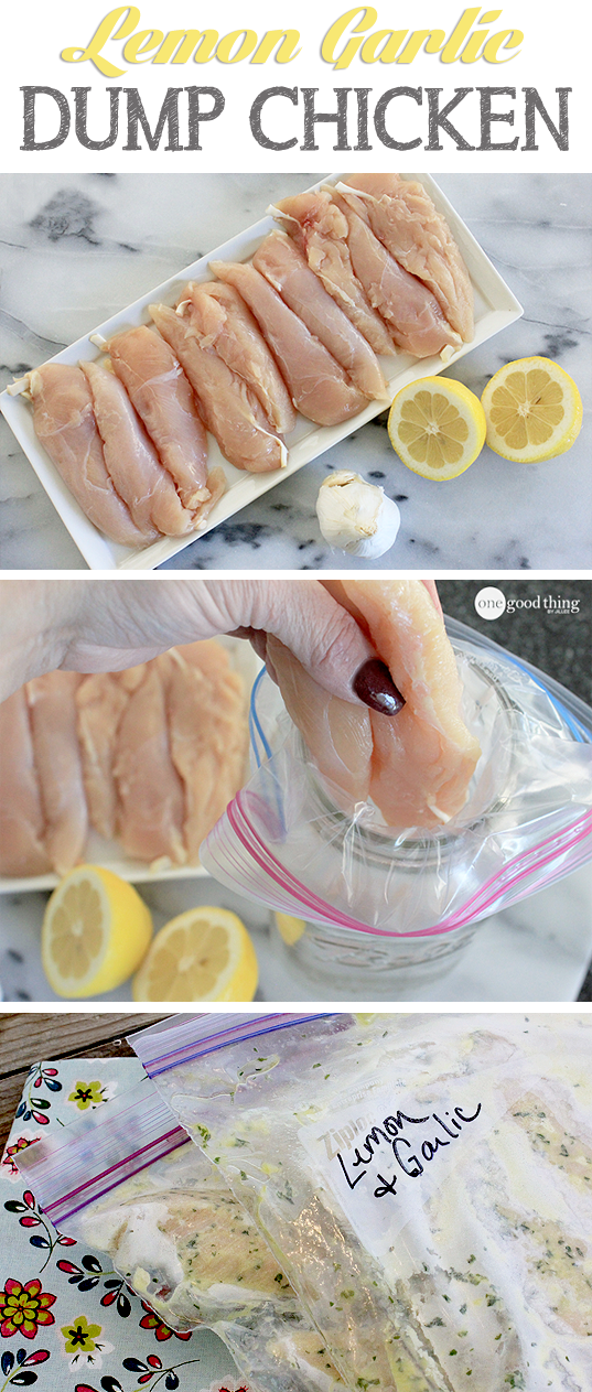 Lemon garlic dump chicken – slow cooker recipe