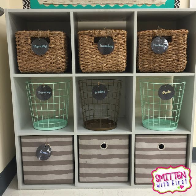 Love the rustic-chic decor and organization in this classroom! No primary colors here :)