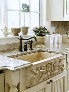 Love this French Country apron sink