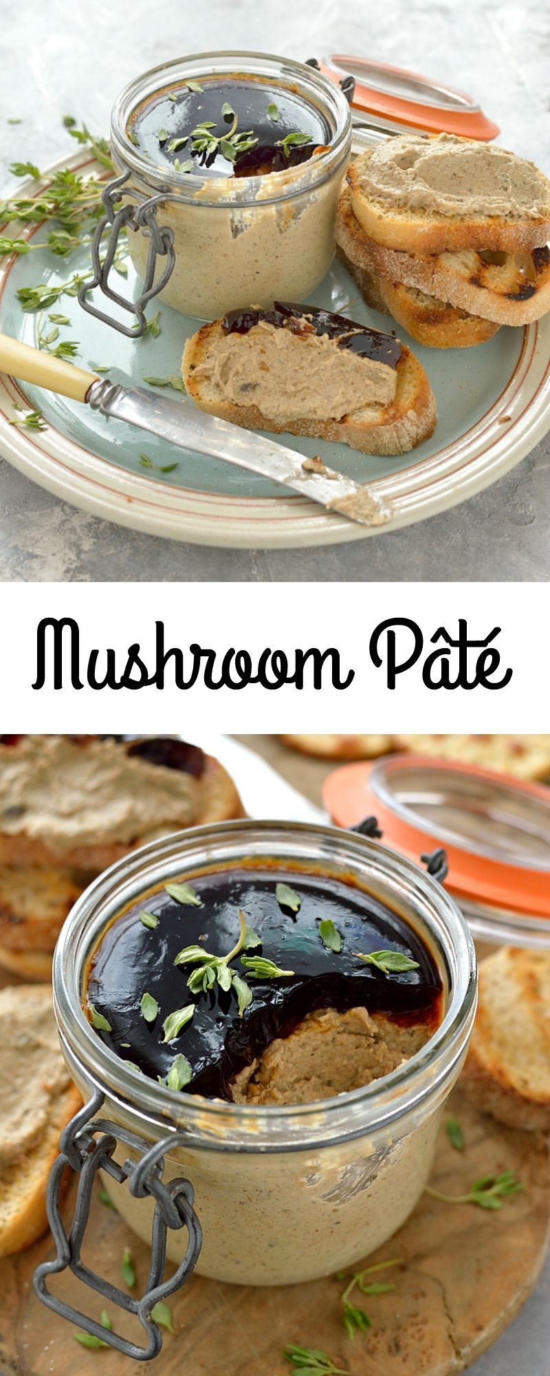 Mushroom pâté – a tasty vegetarian mushroom pâté made with dried porcini mushrooms for extra flavour. Great as a starter,