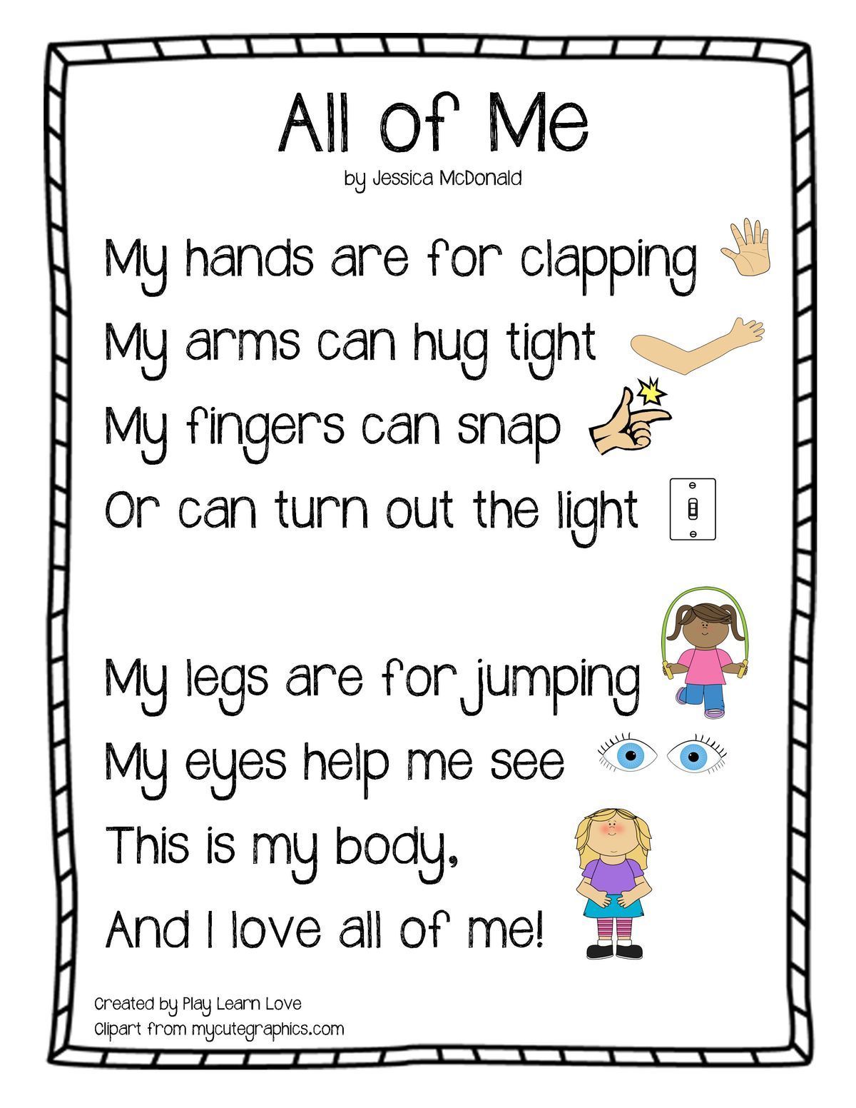 My Body Lesson Plan : All About Me Unit