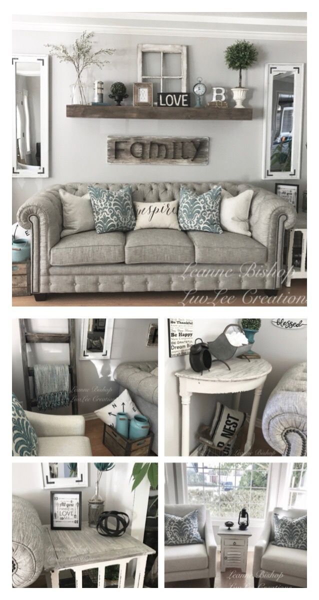 My Farmhouse style living room! Be sure to check out my Facebook page: LuvLee Creations