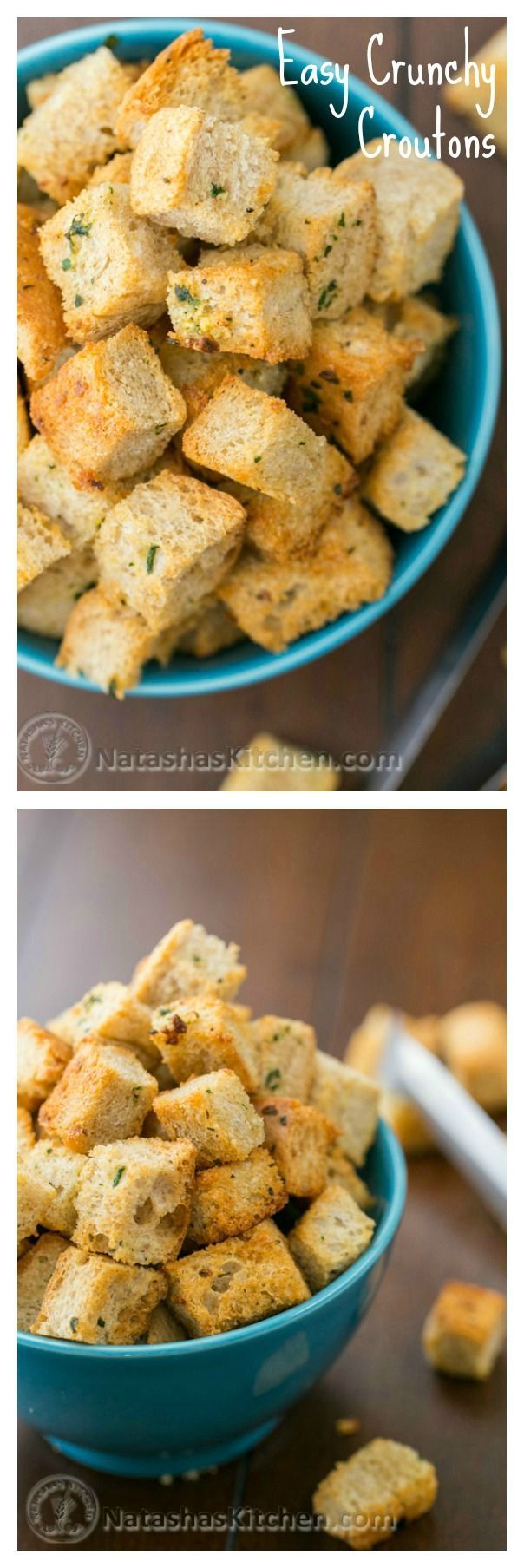 Never buy store-bought croutons again! Click on the picture to find out why and check out this great recipe for homemade croutons.