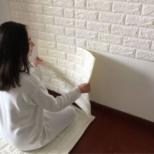 New-3D-Foam-Stone-Brick-Self-adhesive-Wallpaper-DIY-Wall-Sticker-Panels-Decal