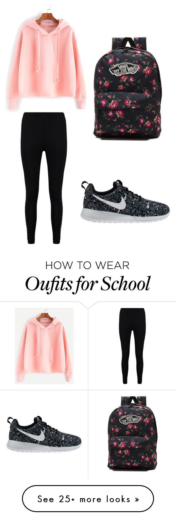 nike shoes school casual by pendletonanashia on Polyvore featuring Boohoo, NIKE and Vans