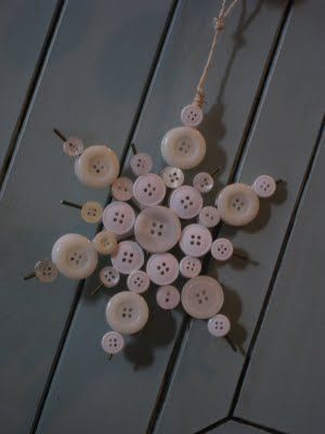 One of my favorite ornaments is a button snowflake. Excited to find a tutorial on how to make more of them!