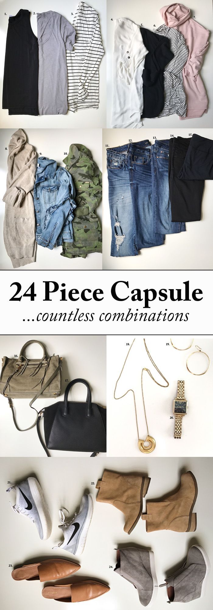 One of my favorite posts to date! Sharing a functional, comfy & chic Fall Capsule Wardrobe for busy moms! Only 25 affordable