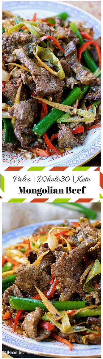 Paleo Mongolian Beef (AKA) Beef with Scallion and Ginger Stir-Fry ! Love Chinese food ? Then you certainty don’t want to miss this