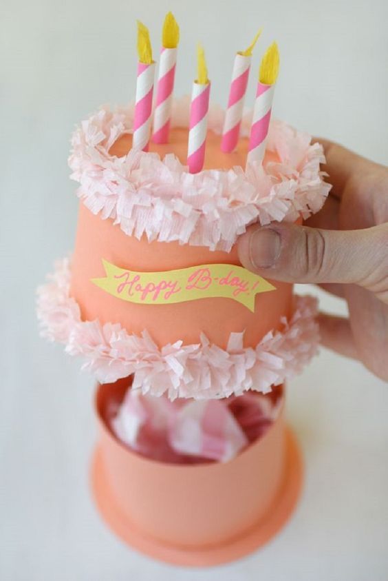 Paper Birthday Cake Box – 14 Pinspired DIY Birthday Gift Tutorials