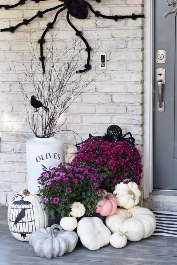 Pile up a mixture of real pumpkins and faux ones too, for the perfect Fall porch decor. Create your signature look with pieces