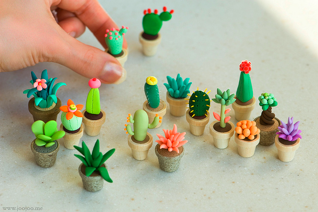 Plant clay figures, so cute!