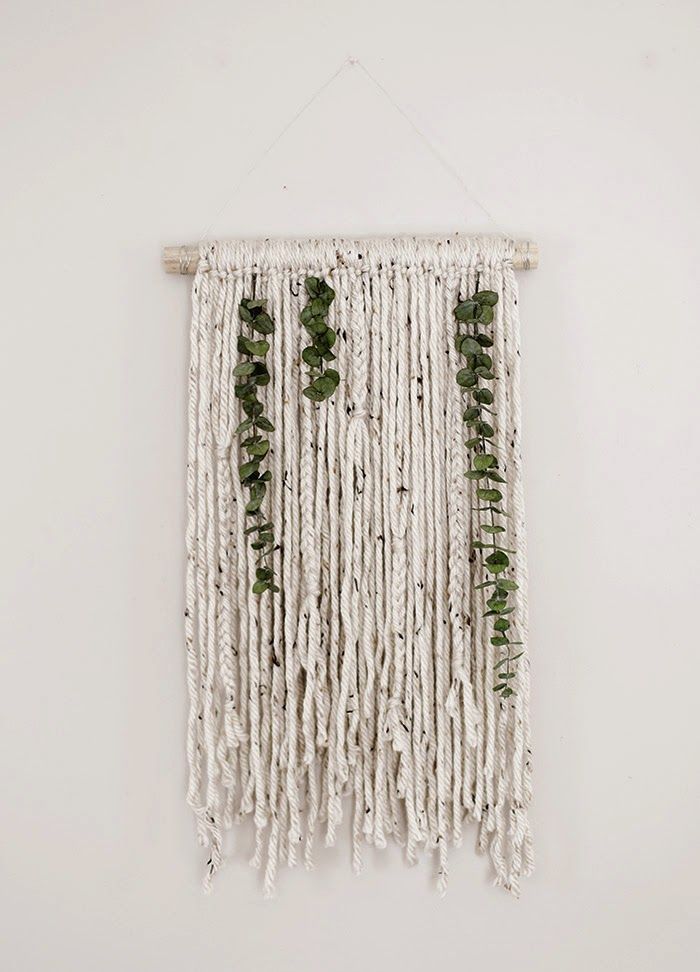 Poppytalk: Yarn and Eucalyptus Wall Hanging