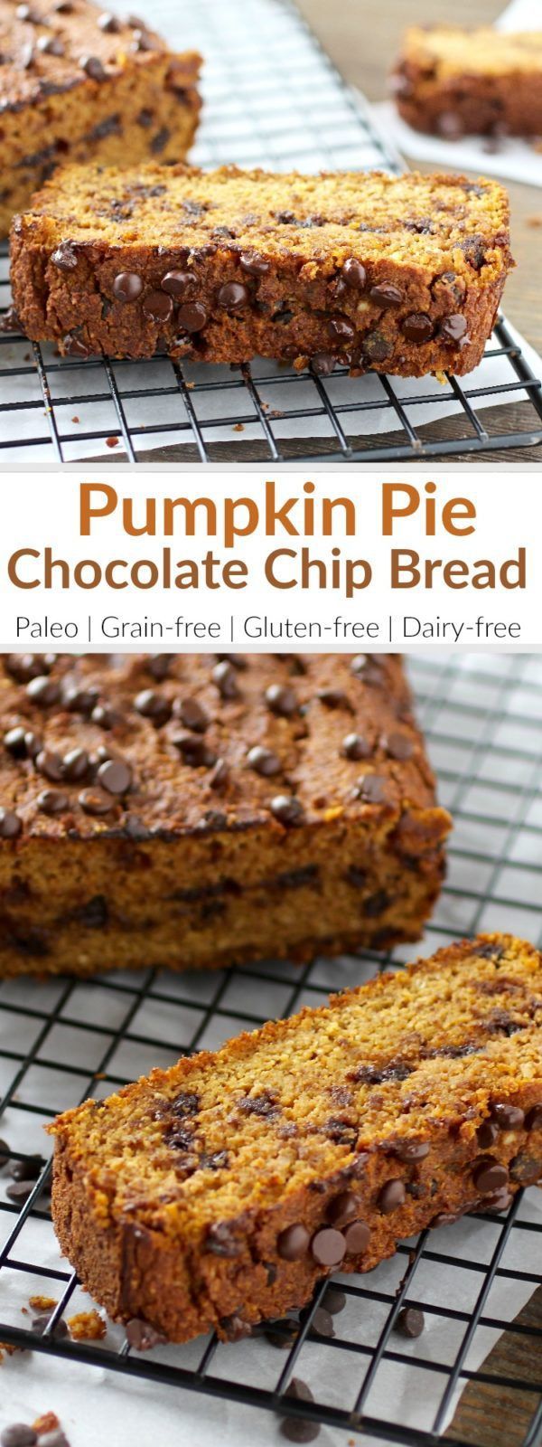 The added chocolate in this pumpkin bread will satisfy any sweet tooth and best of all, it’s low in sugar. However, feel free to