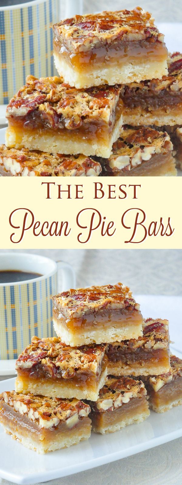 The Best Pecan Pie Bars – this easy recipe includes a simple shortbread bottom and a one bowl mix & pour topping. Tips for baking