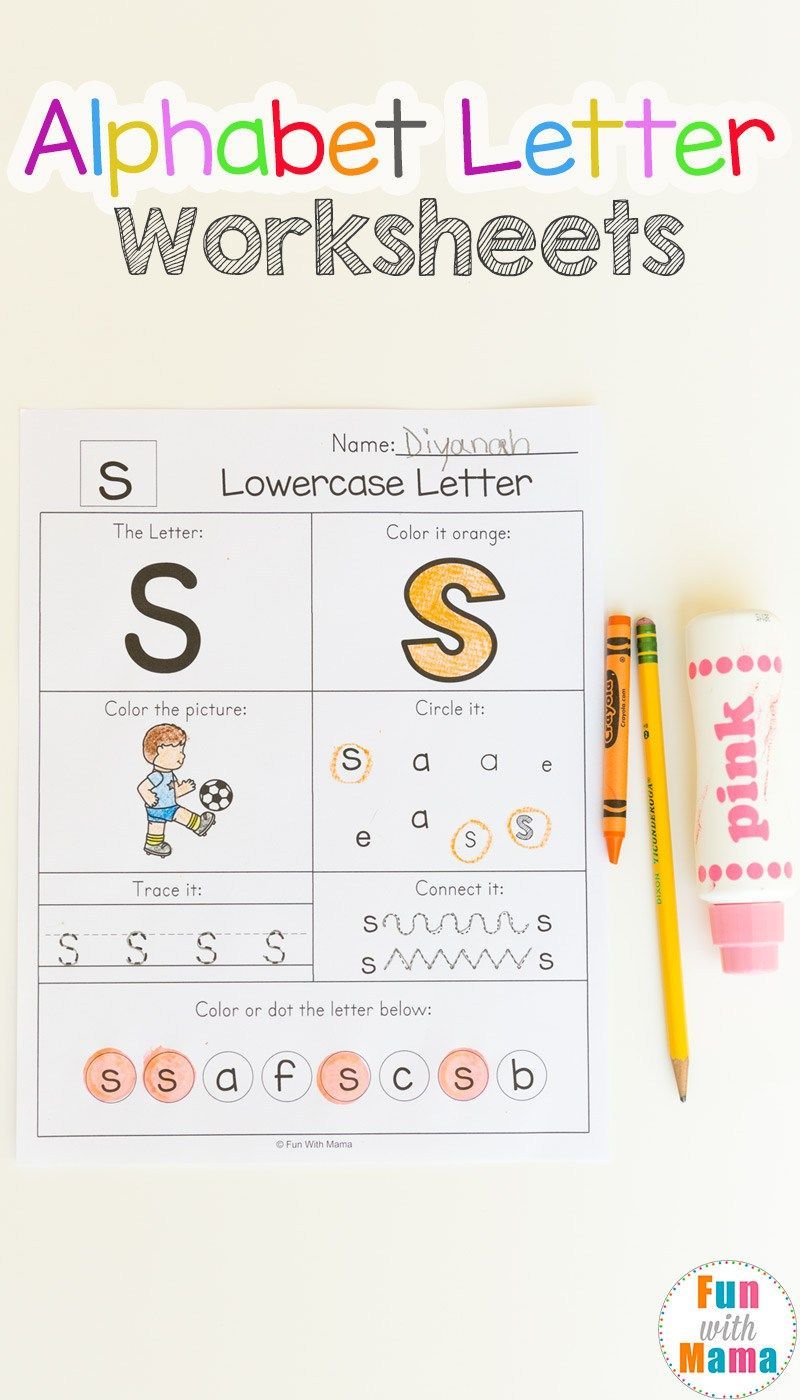 These no prep printable alphabet letter worksheets are the perfect addition to the letter of the week curriculum and printable