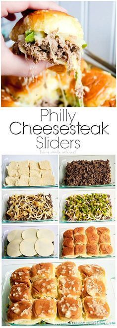 These Philly Cheesesteak sliders make great party food, especially during football season. Make everyone happy at your next game