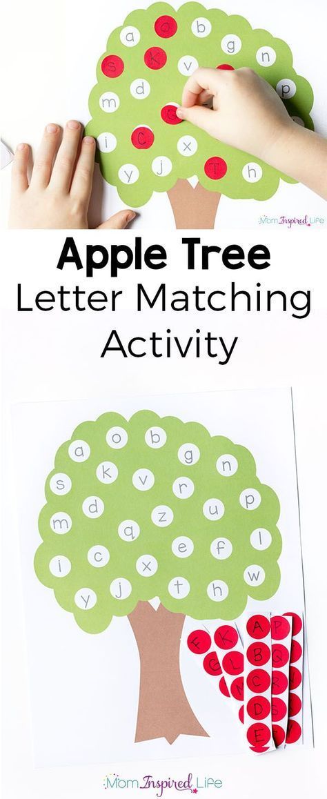 This letter matching apple tree alphabet activity is a great way to teach the alphabet this fall! It’s perfect for preschoolers