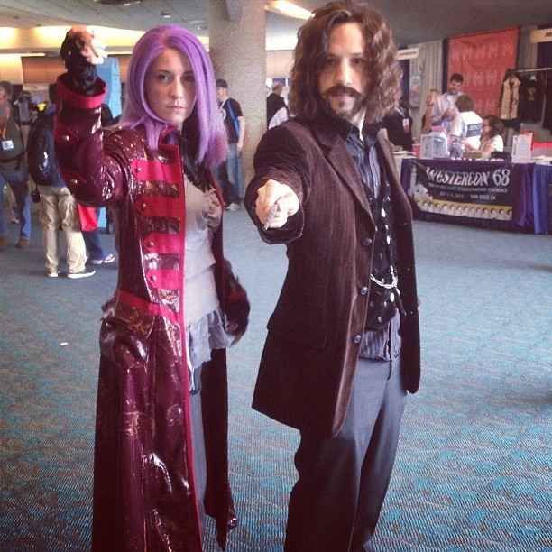 Tonks and Sirius taught us Defense Against The Cosplay Arts. – haha this is my husband and I at Comic Con 2013! Most pieces