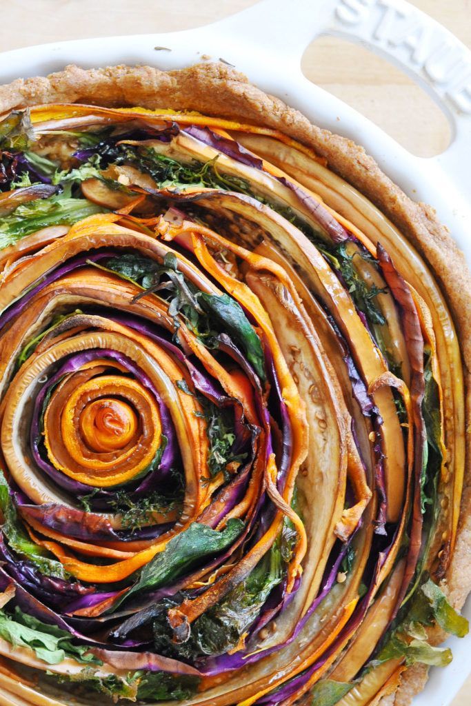 Vegan Spiral Vegetable Tart Recipe