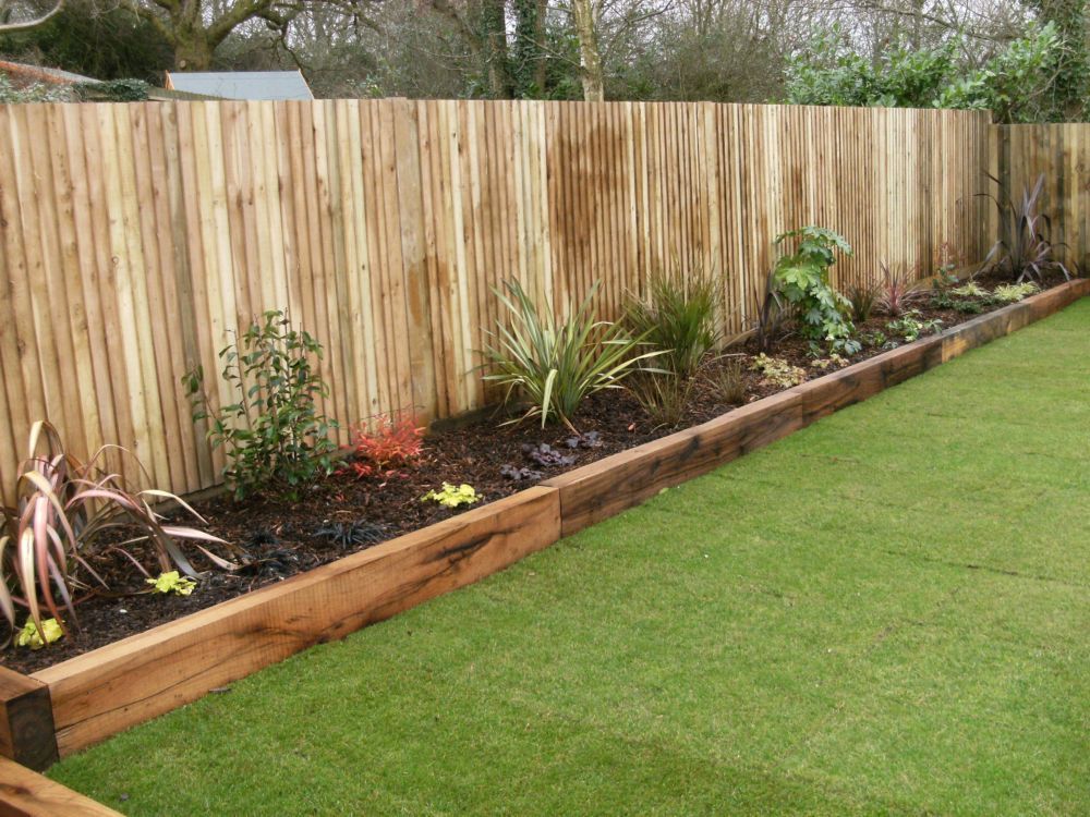 wooden sleepers garden edging – Google Search