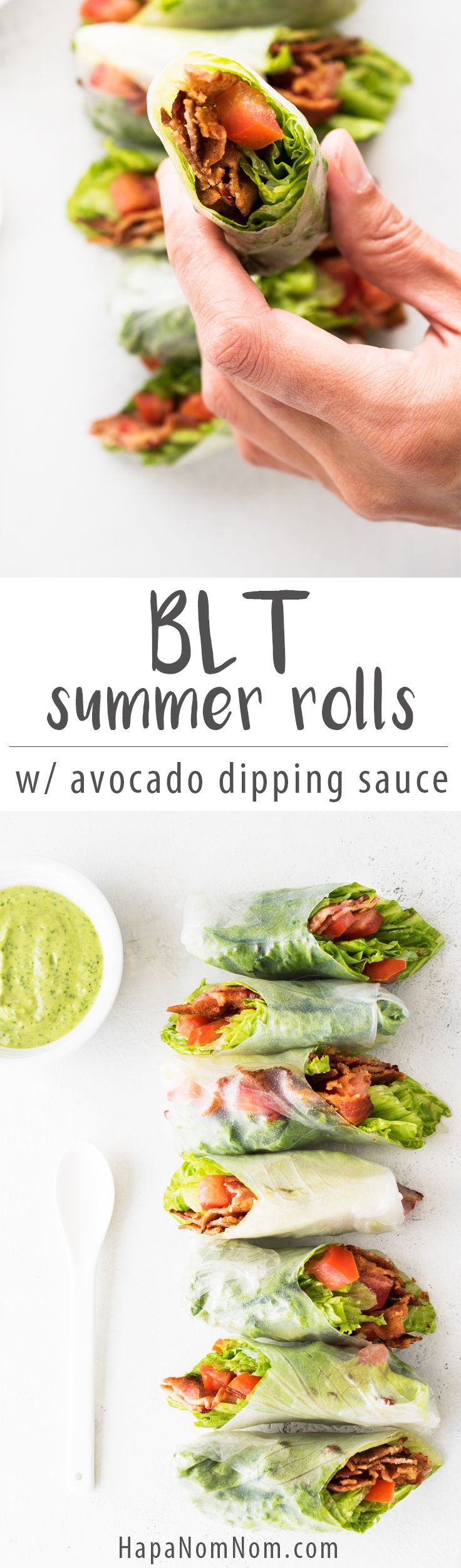 Wrapped in a thin, light rice paper wrapper these rolls give you more BLT bang for your buck!