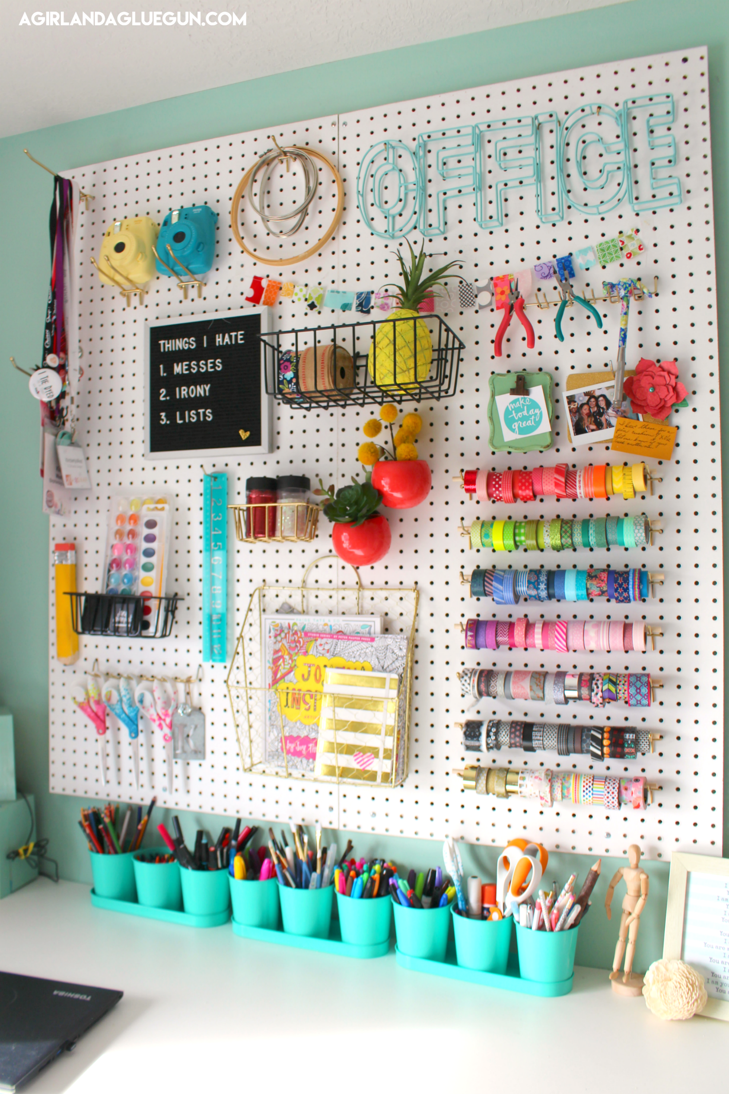 You got to see my peg board organization HERE and I’ve since been seeing pegboards EVERYWHERE!!! So many amazing hacks and tips