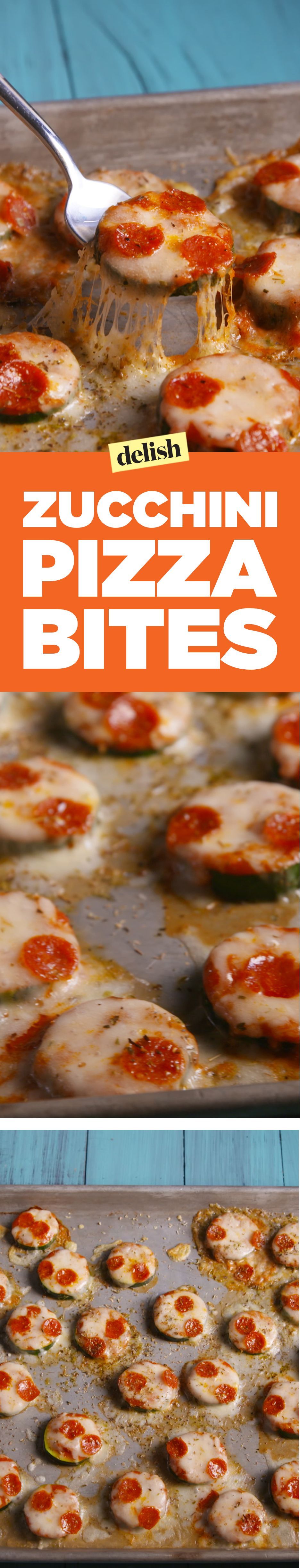 Zucchini pizza bites are a low-cal snack you’ll actually want to eat. Get the recipe on Delish.com.