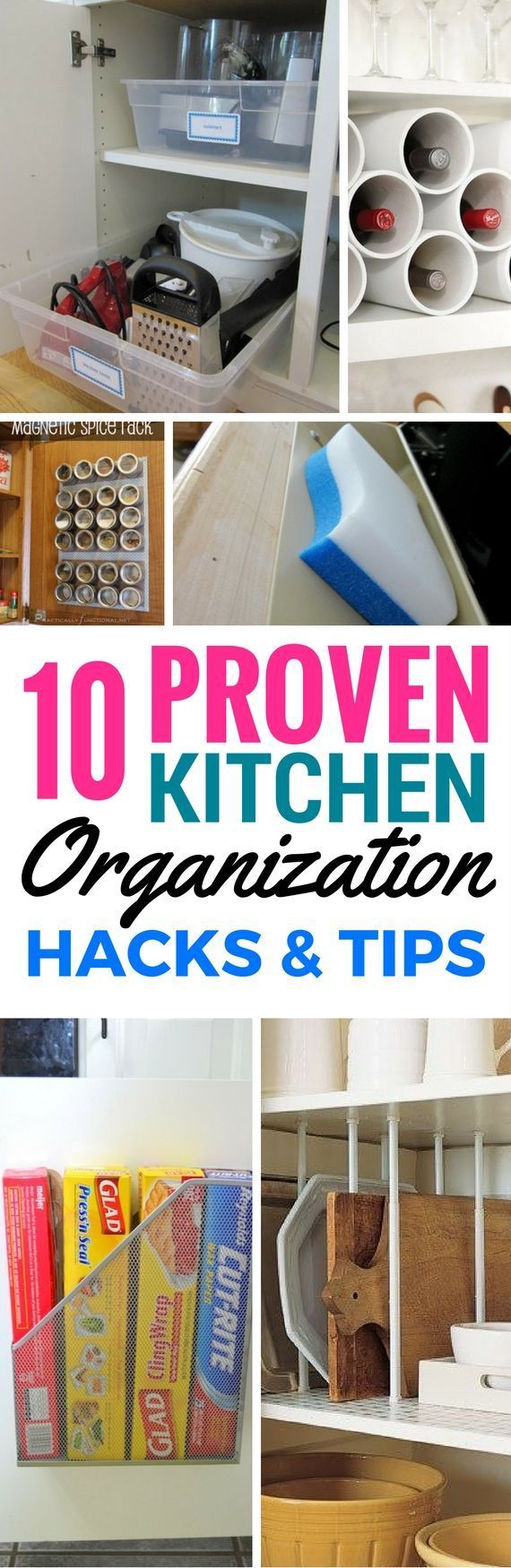 10 DIY Kitchen Organization Ideas For The Home – Absolutely epic ways to easily organize your kitchen that are cheap and quick!