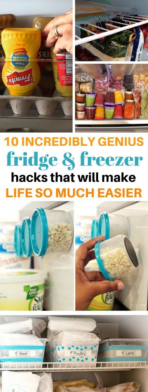 10 Fridge And Freezer Organization Tips That Will Make Life Easier – I wish I knew about these before! Includes the BEST hacks and