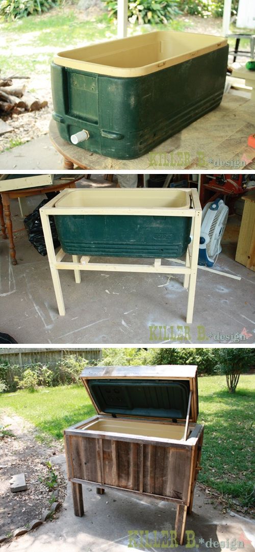 20 Creative Furniture Hacks :: AWESOME Ice chest makeover!! DIY with Ruby Lane @rubylanecom