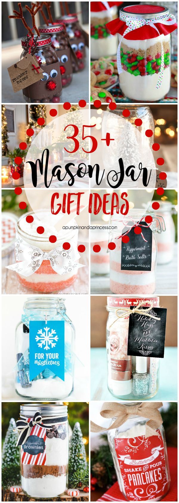 35+ Creative Mason Jar Gift Ideas. Visit your local Goodwill for Mason Jars and more DIY gifts!