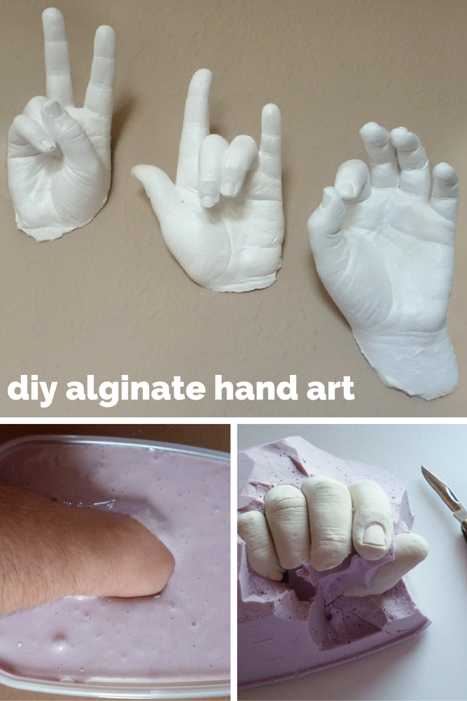 A real hands on craft! Alginate/plaster of paris sculptures.