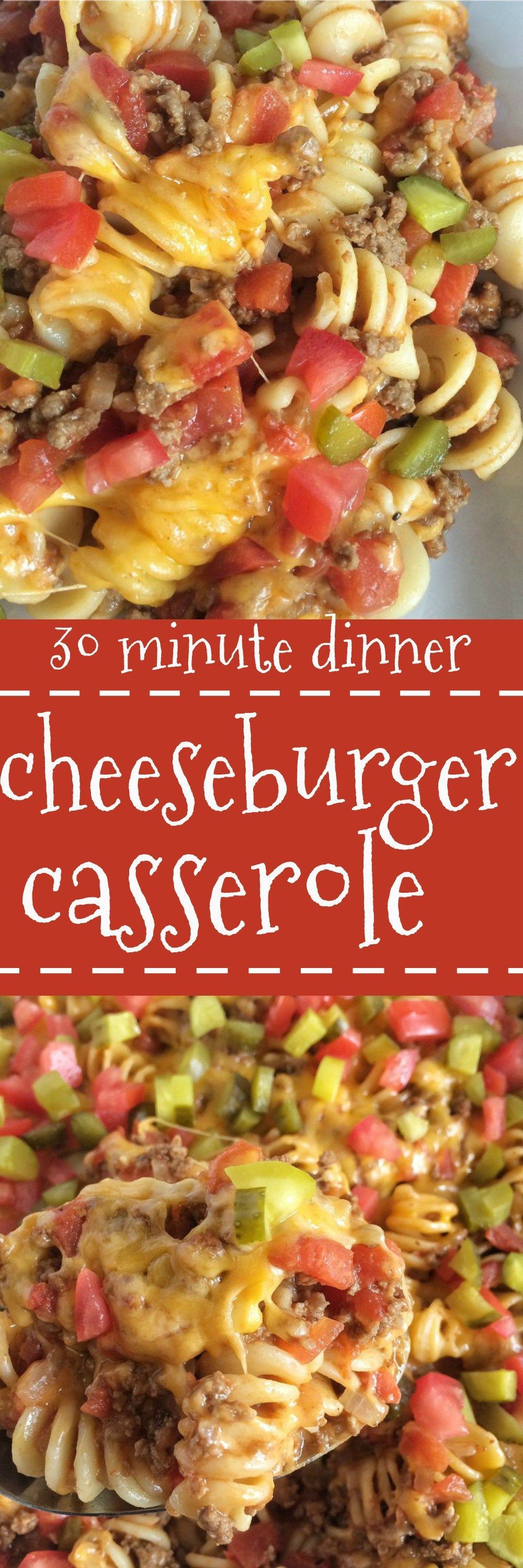 All the flavors you love about a cheeseburger in an easy, family-favorite casserole! Cheeseburger casserole is a quick, 30-minute