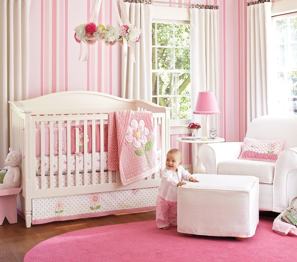 Nice Pink Bedding for Pretty Baby Girl Nursery from ... -   Best Baby girl rooms ideas