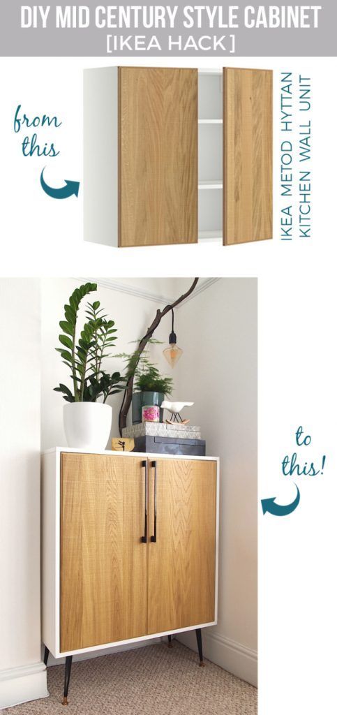 Best IKEA Hacks and DIY Hack Ideas for Furniture Projects and Home Decor from IKEA – DIY Mid Century Style Cabinet – Creative IKEA