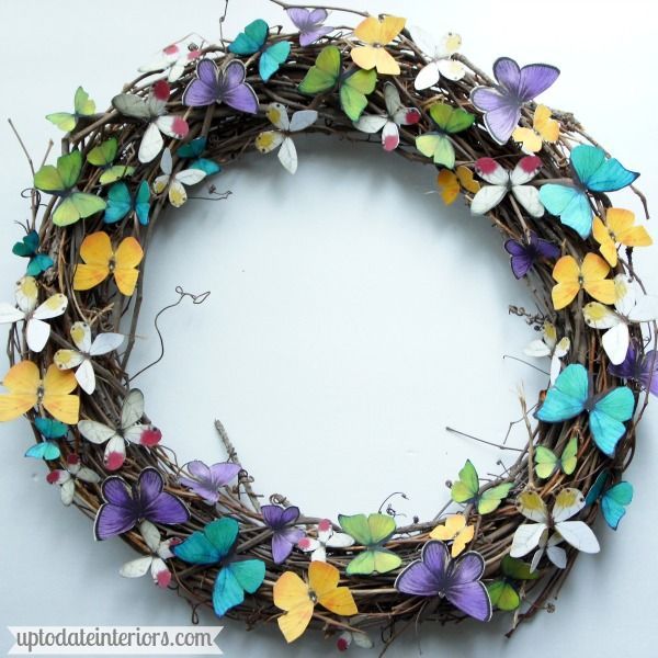 Butterfly Spring Wreath - Up to Date Interiors