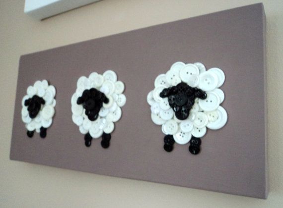 Button Sheep Nursery Decor- this would look so cute in brynnie’s room
