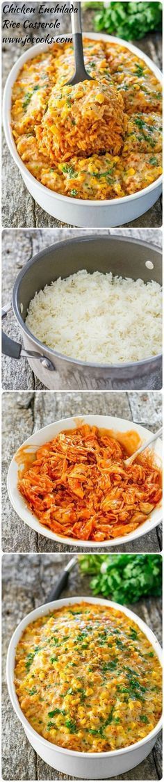 Chicken Enchilada Rice Casserole – all the makings of a chicken enchilada but with rice. It’s simply delicious!