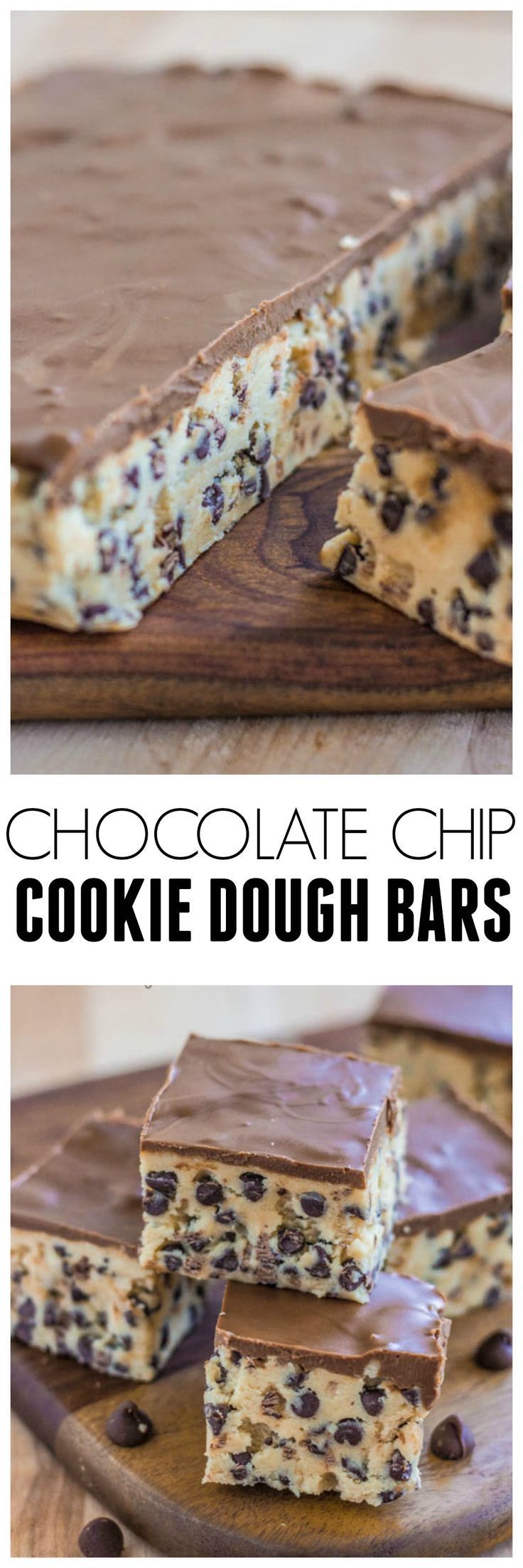 Chocolate Chip Cookie Dough Bars at http://therecipecritic.com If you are guilty of eating raw cookie dough this recipe is for