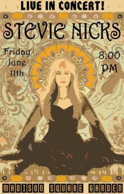 Classic rock concert psychedelic poster – Stevie Nicks I love Stevie anyway but this was a great find