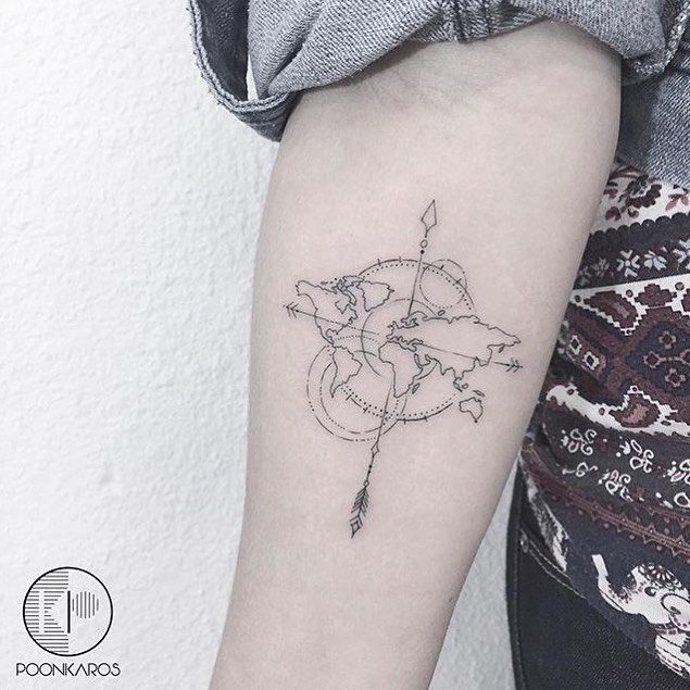 compass tattoo//CristinaRamellaJewelry