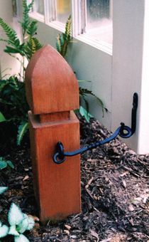 Cool way to keep a garden shed door open (scheduled via