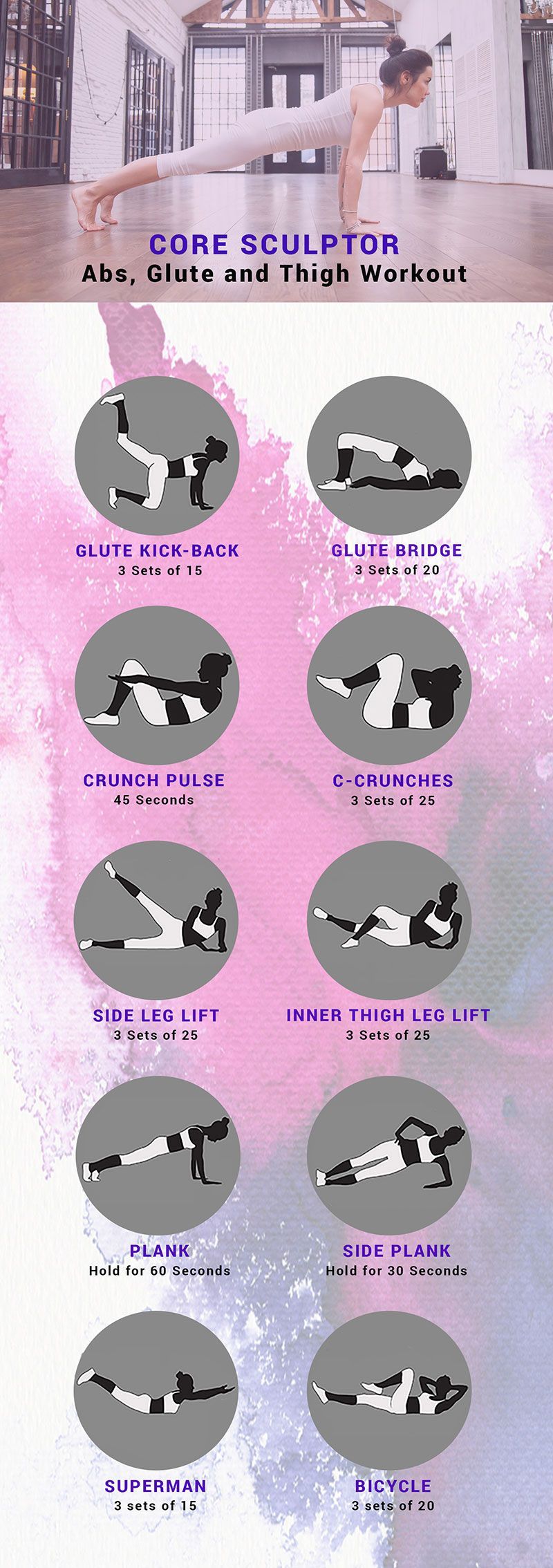 Core Sculpter: Abs, Glute And Thigh Workout | Fitness Republic