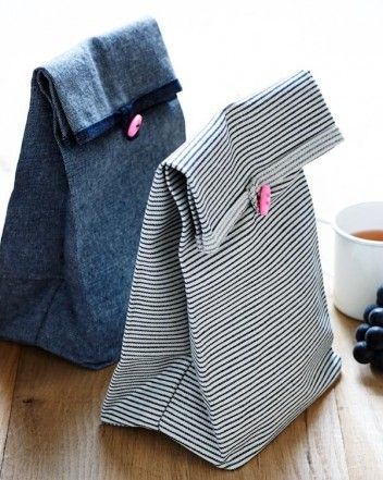 DIY lunch bags! LOVE these!!