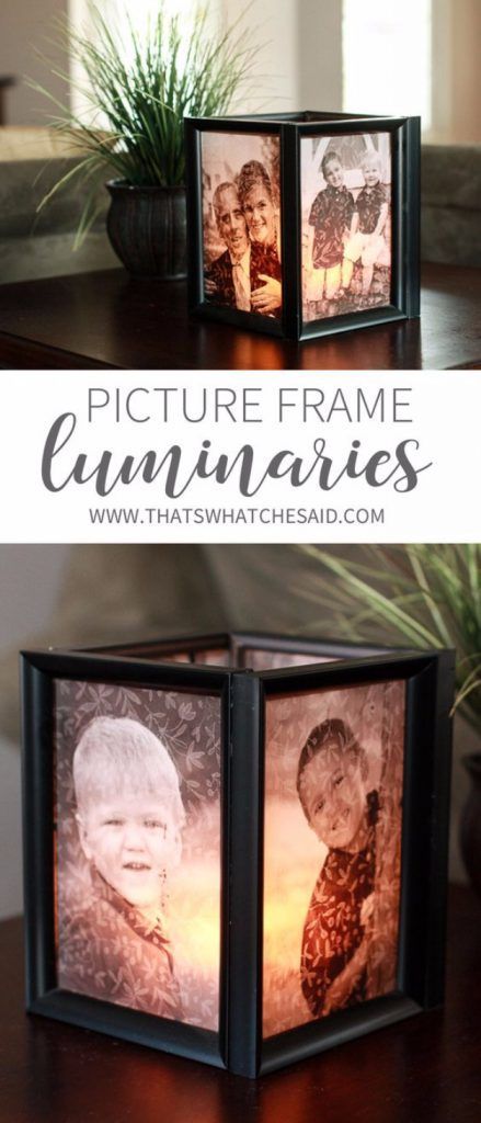 DIY Photo Crafts and Projects for Pictures – Picture Frame Luminaries – Handmade Picture Frame Ideas and Step by Step Tutorials