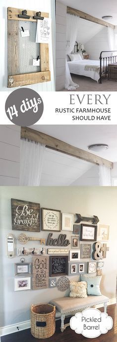 DIY Rustic Home, Farmhouse Decor,  Easy Ways to Add Rustic Touches to Your Home,