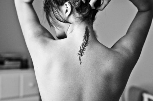 feather tattoo…thinking of doing this next for my Choctaw & Cherokee…hmmm