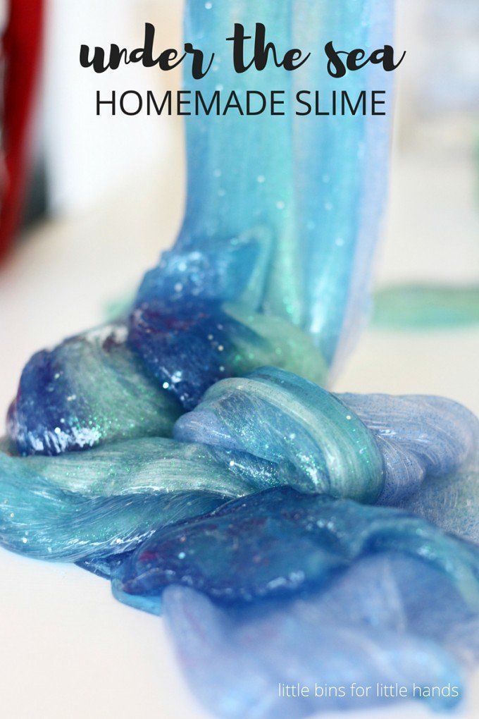 homemade ocean slime under the sea slime for ocean theme