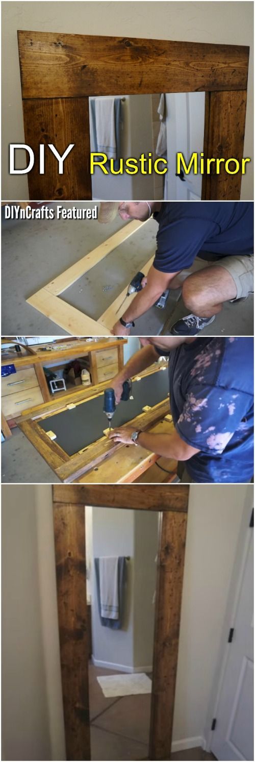 How to Make This Easy DIY Rustic Floor Mirror With Only Basic Tools – Brilliantly easy home decorating project! via